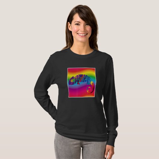 T-shirt Colorful Simulated Chameleon (Devant entier)