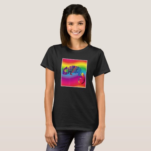 T-shirt Colorful Simulated Chameleon (Devant entier)