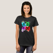 T-shirt Colorful Stem Squad Students & Teachers Crew (Devant entier)