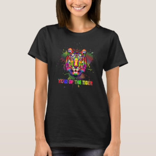 T-shirt Colorful Tigre Face Happy New Year Of the Tiger 20