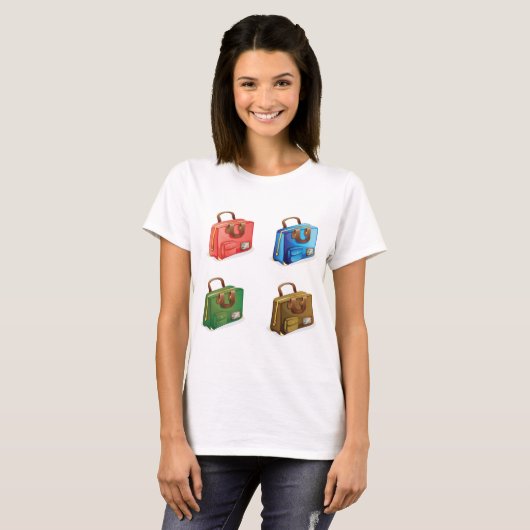T-shirt Colorful Travel Briefcase Collection (Devant entier)