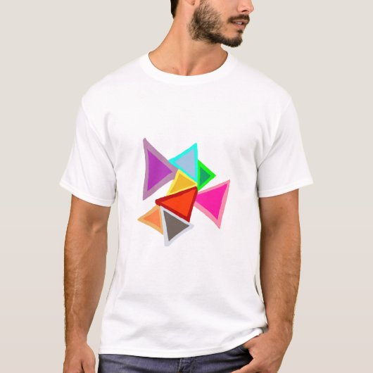 T-shirt Colorful Triangles (Devant)