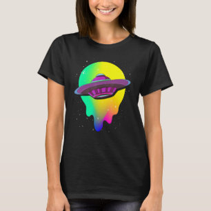 T-shirt Colorful Ufo Believer Science Fiction Alien enlève