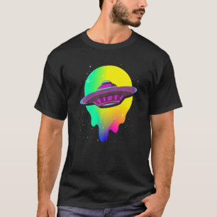 T-shirt Colorful Ufo Believer Science Fiction Alien enlève