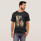 T-shirt Colorful watercolor splash Belgian Malinois (Devant entier)