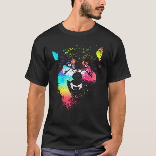 T-shirt Colorful wolves (Devant)