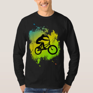 T-shirt Coloriage Bmx Vélo avec belle Roue, cascades, Péda