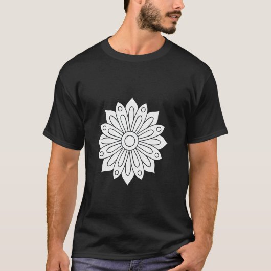T-shirt Coloriage de fleurs (Devant)