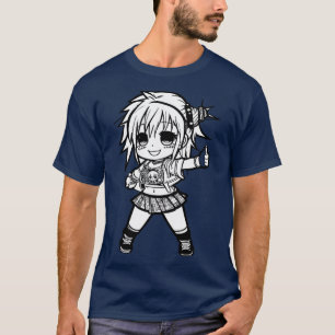 T-shirt Colorier style bookchibi Le corps entier d'un mign