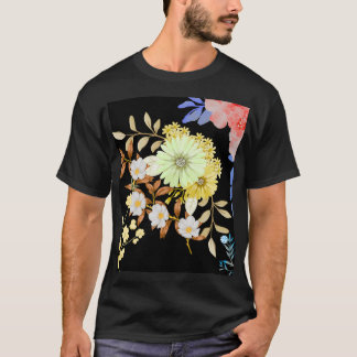 T-shirt Coloring Flowers Art Design | Floral Coloring