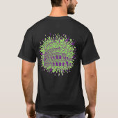 T-shirt Colosseum Graphique Violet Vert Vibrant (Dos)