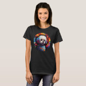 T-shirt Colourful Bichon Frise Dog Dad Mom Graffity 1 (Devant entier)