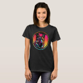 T-shirt Colourful German Shepherd Dog Dad Mom Graffity (Devant entier)