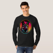 T-shirt Colourful German Shepherd Dog Dad Mom Graffity (Devant entier)