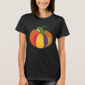 T-shirt Colourful patchwork pumpkin with different pattern (Devant)