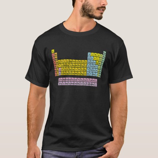 T-shirt Colourful periodic table  chemistry (Devant)