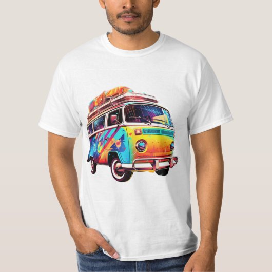 T-shirt Colourful VW Campervan (Devant)