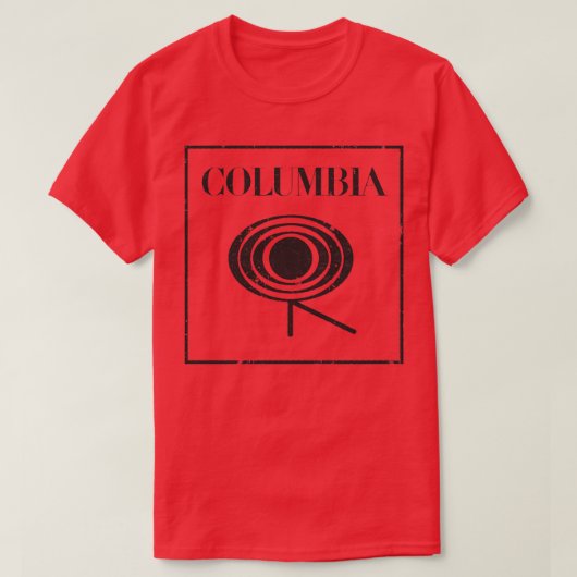 T-shirt Columbia Records 80s Étiquette (Design devant)