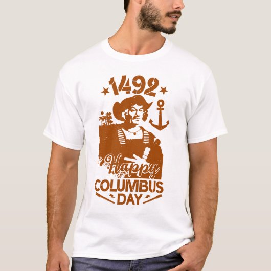 T-shirt Columbus America 1492 (Devant)