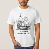 T-shirt Columbus Caravel Ship (Devant)