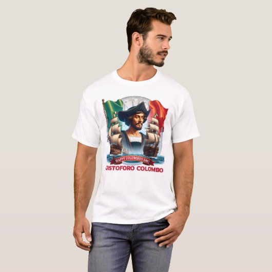 T-shirt Columbus Day Cristoforo Colombo (Devant entier)