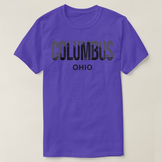 T-shirt Columbus Ohio Skyline Pride I (Design devant)