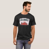 T-shirt Columbus Ohio USA City Skyline Silhouette Outline (Devant entier)