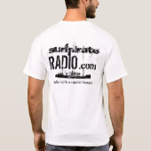 T-shirt COM de point de surfpirateRADIO (Dos)