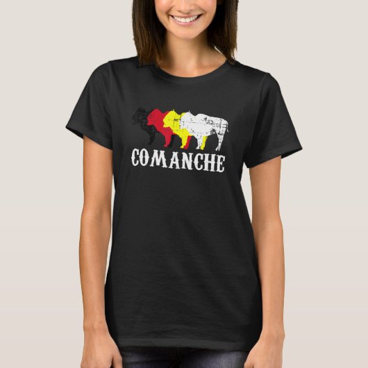 T-shirt Comanche People Native American Indian Medicine Wh (Devant)