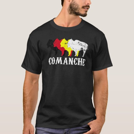 T-shirt Comanche People Native American Indian Medicine Wh (Devant)