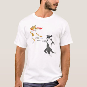 T-shirt Combat de chats