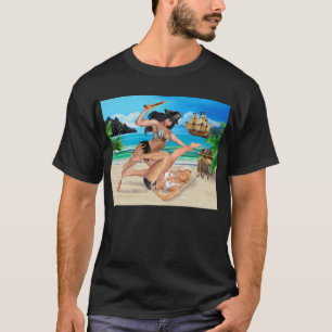 T-SHIRT COMBAT DE FILLE PIRATES
