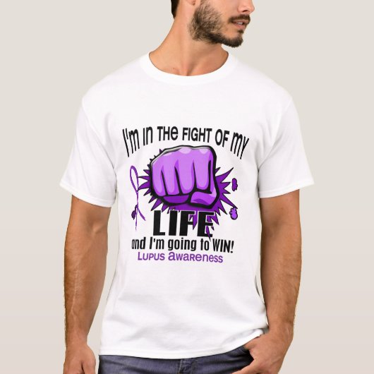 T-shirt Combat de mon lupus de la vie 2 (Devant)
