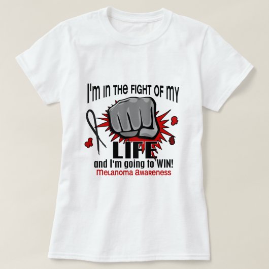 T-shirt Combat de mon mélanome de la vie 2 (Design devant)