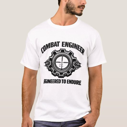 T-shirt Combat Engineer Engineered to Endure (Devant)