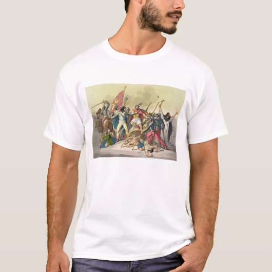 T-shirt Combat entre les Indiens et les conquérants locaux (Devant)