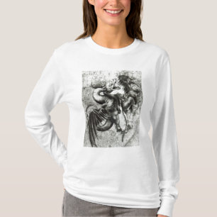 T-shirt Combat entre un dragon et un lion