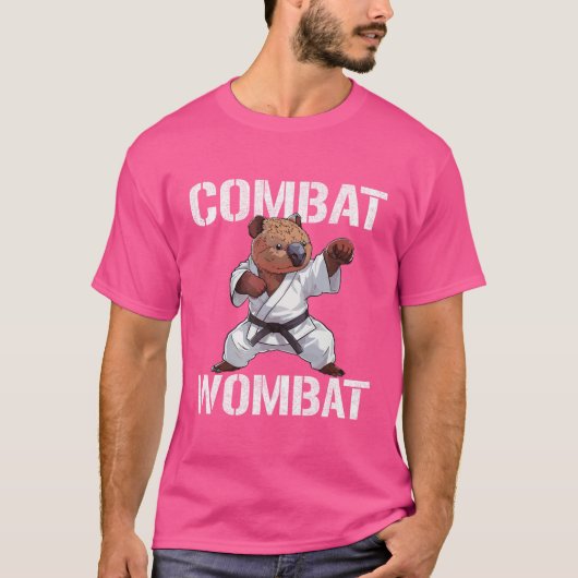 T-shirt Combat Wombat Aussie Australie Wombat (Devant)