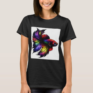T-shirt Combattant arc-en-ciel vibrant
