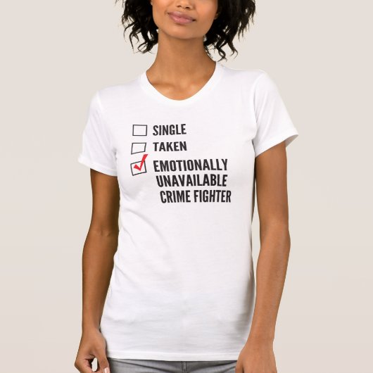 T-shirt Combattant avec émotion indisponible de crime (Devant)