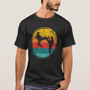 T-shirt Combattant de karaté rétro Combat de karatéka Auto