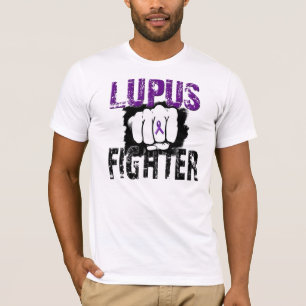 T-shirt Combattant de lupus avec le poing