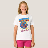 T-shirt Combattant de Poisson Coloré – Éclaboussur (Devant entier)