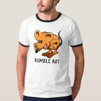 T-SHIRT COMBATTANT DRÔLE DE RAT DE BANDE DESSINÉE DE RAT