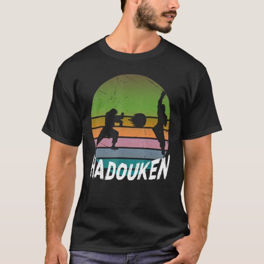 T-shirt Combattant HADOUKEN Rétro 16 bits 5 (Devant)