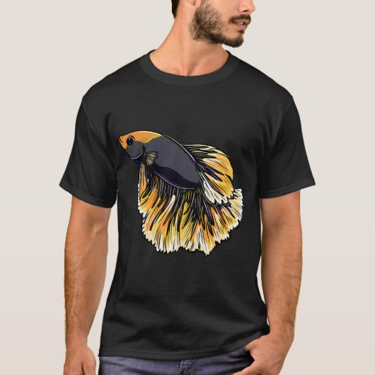 T-shirt Combattant orange et noir (Devant)
