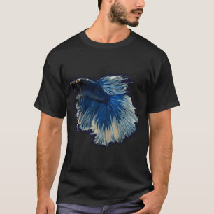 T-shirt Combattant Poisson Royal Bleu