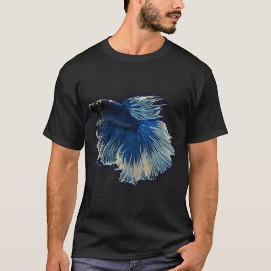 T-shirt Combattant Poisson Royal Bleu (Devant)