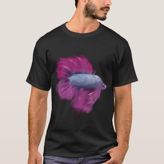 T-shirt Combattant rose bleu (Devant)