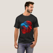 T-shirt Combattant rouge et bleu (Devant entier)